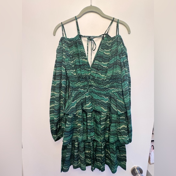 Ulla Johnson NWT Silvia Peacock Dress Sz 2 Silk w/ Ruffles - Picture 6 of 10